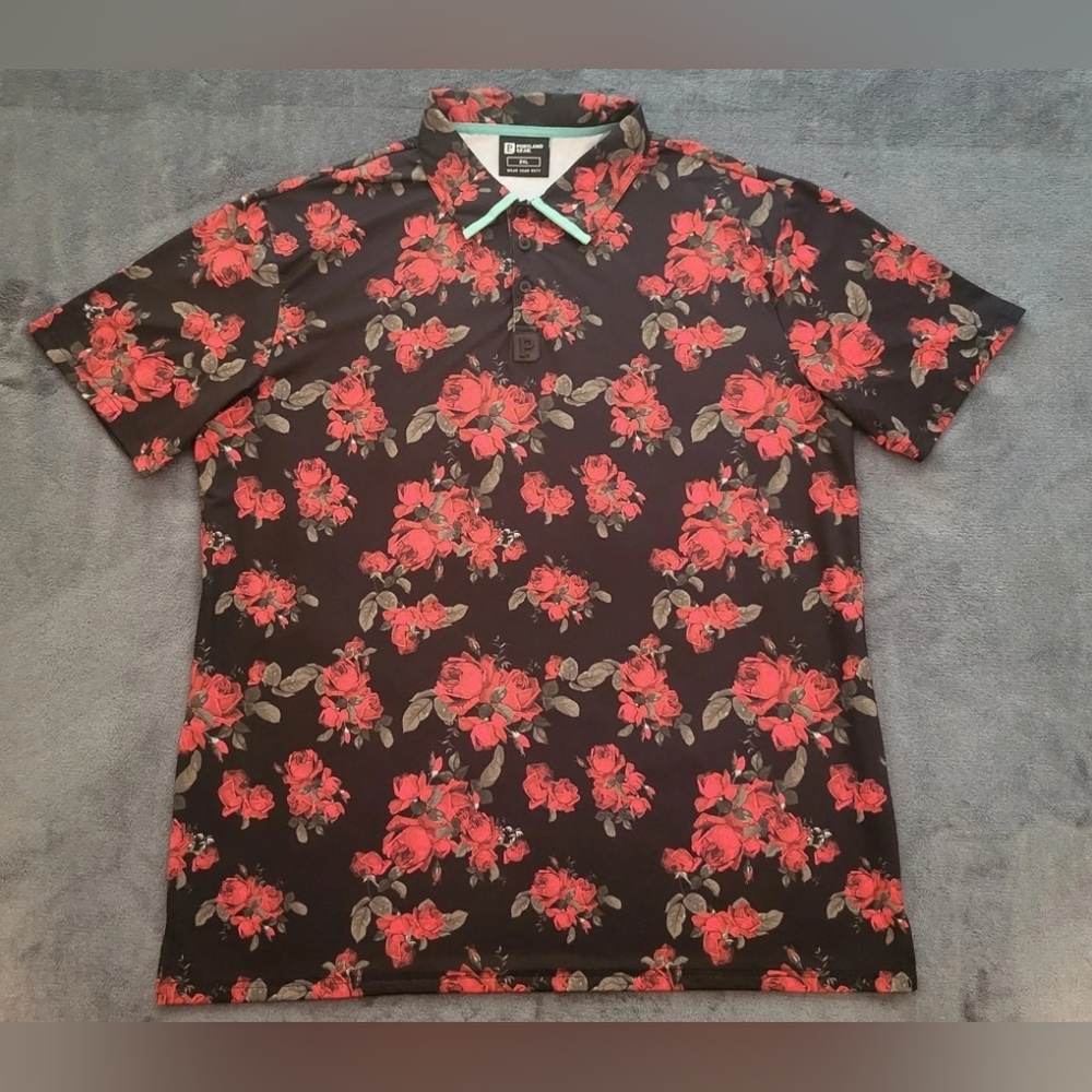 Portland Gear Wear Your City Rose Golf Shirt 2xl.